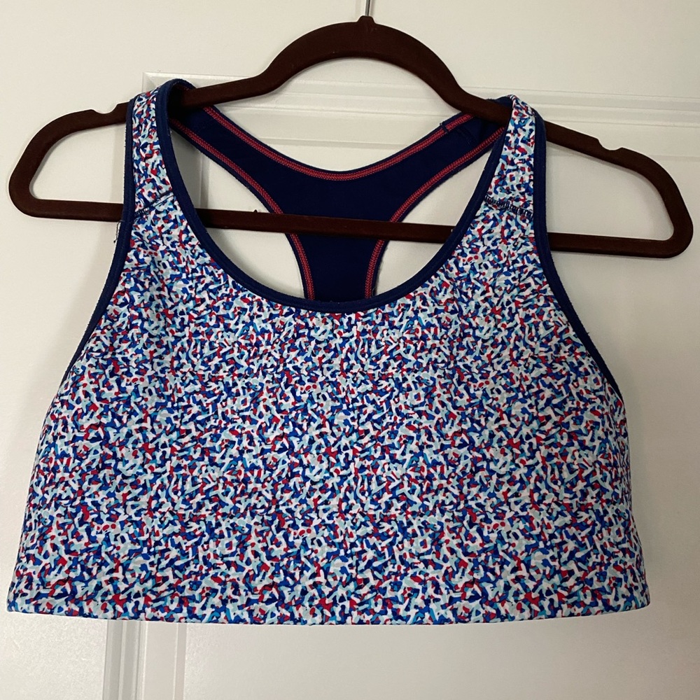 speckled sports bra
